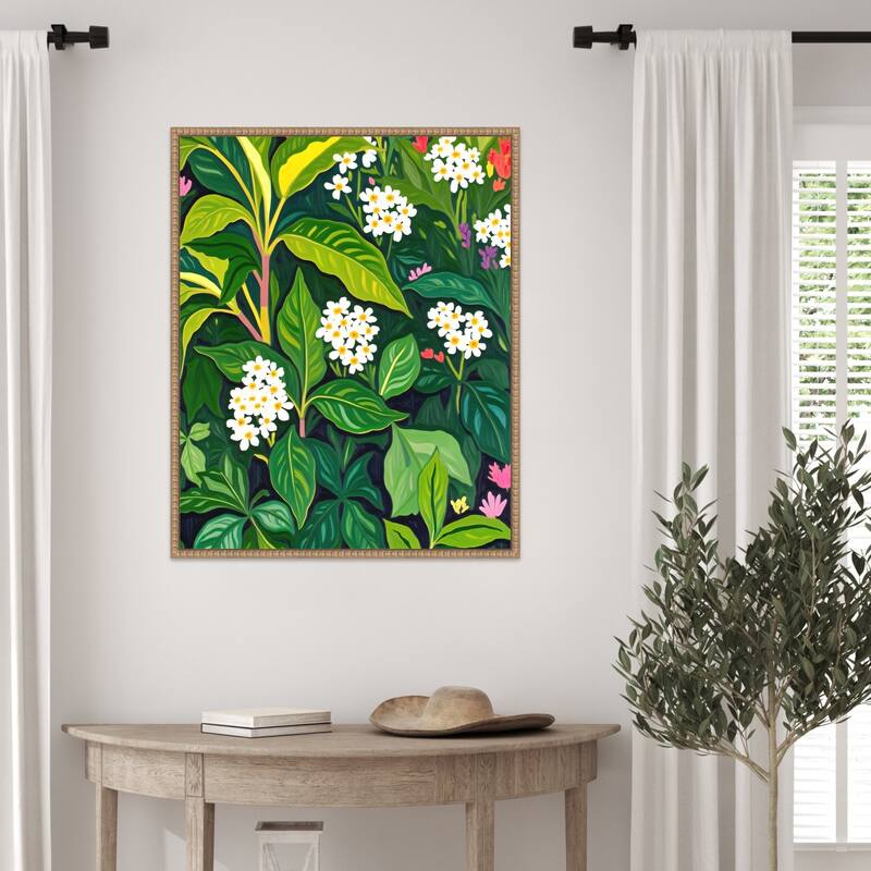 Beneath The Jungle Canopy by Uma Gokhale Framed Canvas Wall Art Print