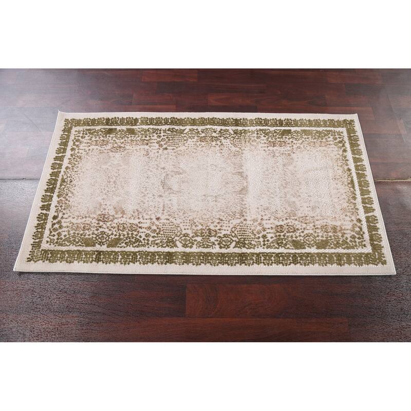 Turkish Geometric Damask Transitional Oriental Rug Home Decor Carpet