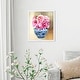 preview thumbnail 6 of 22, Oliver Gal 'Julianne Taylor - Peonie Vase Gold' World and Countries Wall Art Framed Print Asian Cultures - Gold, Pink 20 x 24 - White