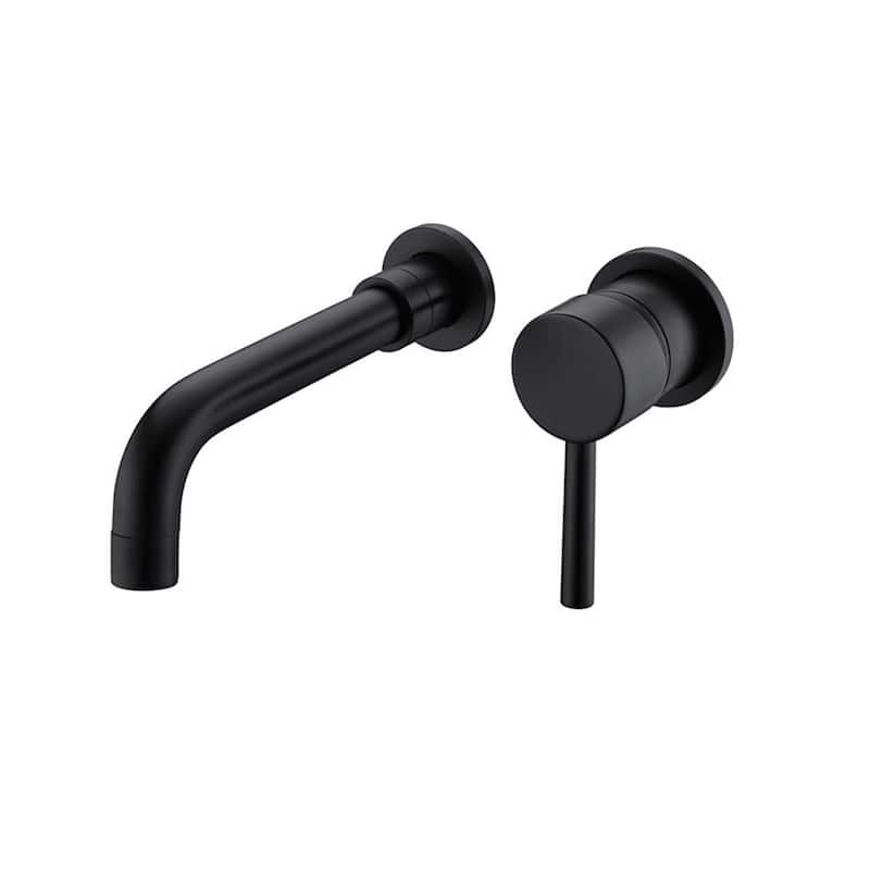 Topcraft Wall Mounted Single Handle Bathroom Faucet - Matte Black