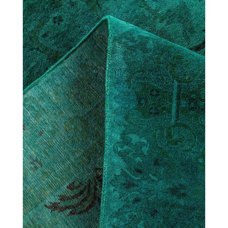 Contemporary Overdyed Wool Hand Knotted Area Rug - 6' 1" x 11' 8"