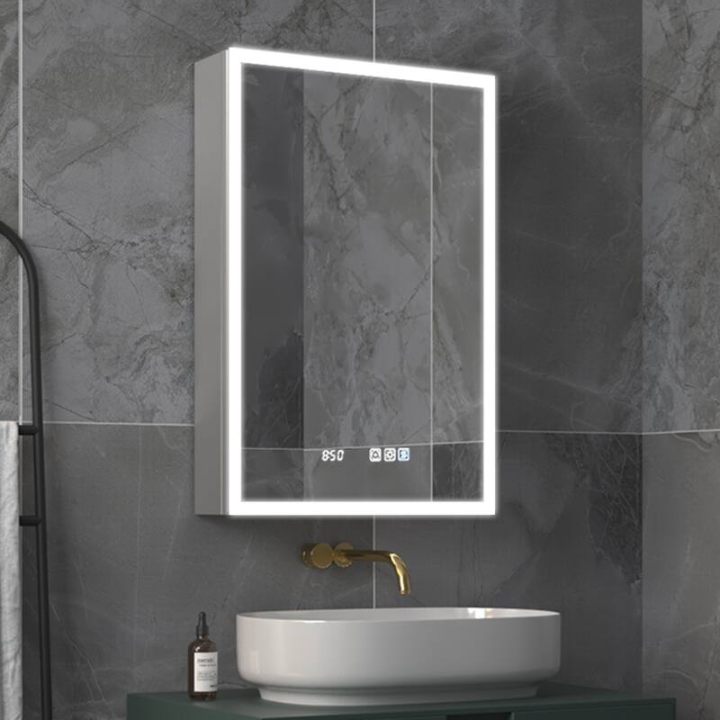 ExBrite Led Lighted Medicine Cabinet Recessed or Surface with Mirrors - 20" x 30"/R