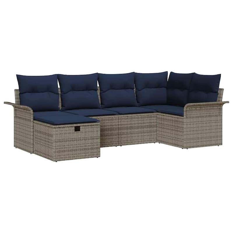 vidaXL 6/7 Piece Garden Sofa Set with Cushions - 95.5×52.2×27.2
