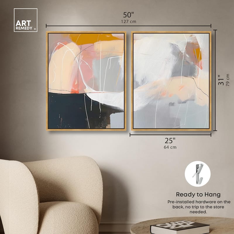 California in Haze Canvas Set of 2 by Art Remedy