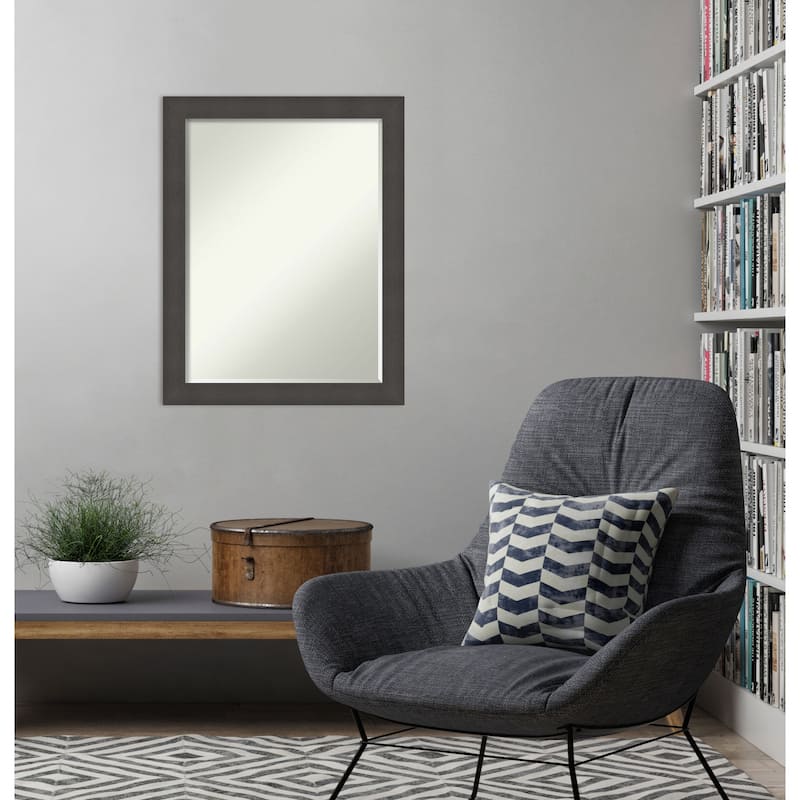 Blaine Narrow Half-Inch-Bevel Framed Wall Mirror - Glass Size 18x24