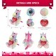 preview thumbnail 2 of 4, DolliBu I LOVE YOU Plush Cute Sitting Rainbow Unicorn with Red Heart - 10 inches