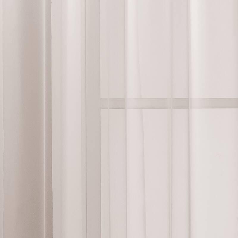 Window Elements Diamond Sheer Voile Extra Wide Curtains (Set of 2)
