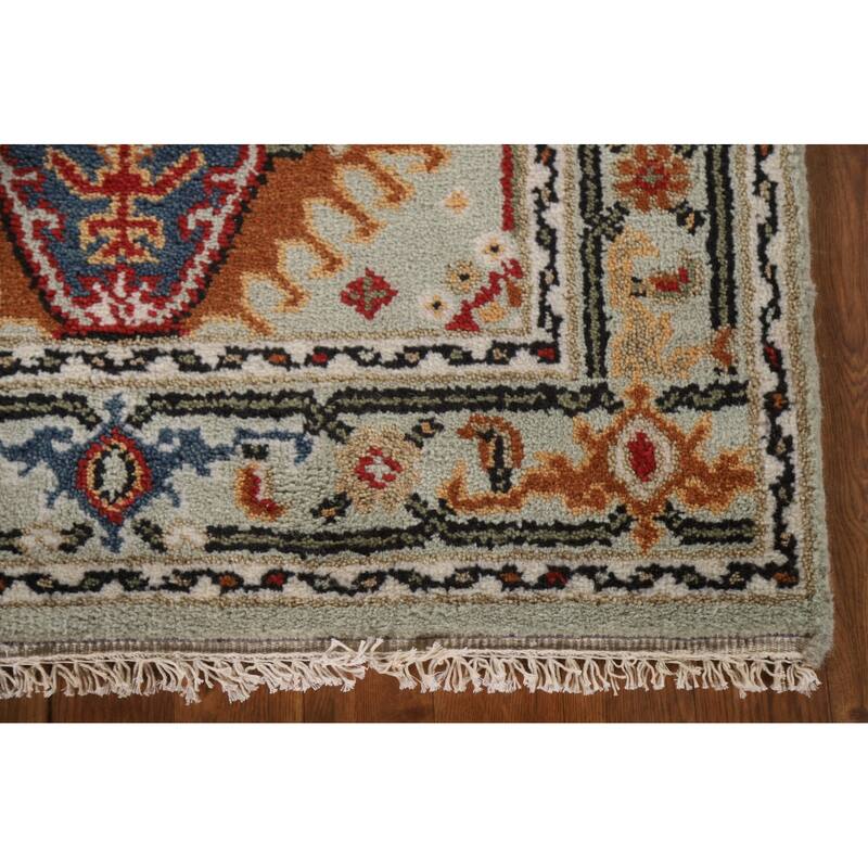 Geometric Kazak Area Rug Handmade Wool Carpet - 3'0"x 5'0"
