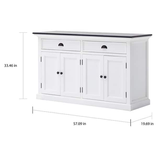 NovaSolo Halifax Contrast Classic White Buffet Table