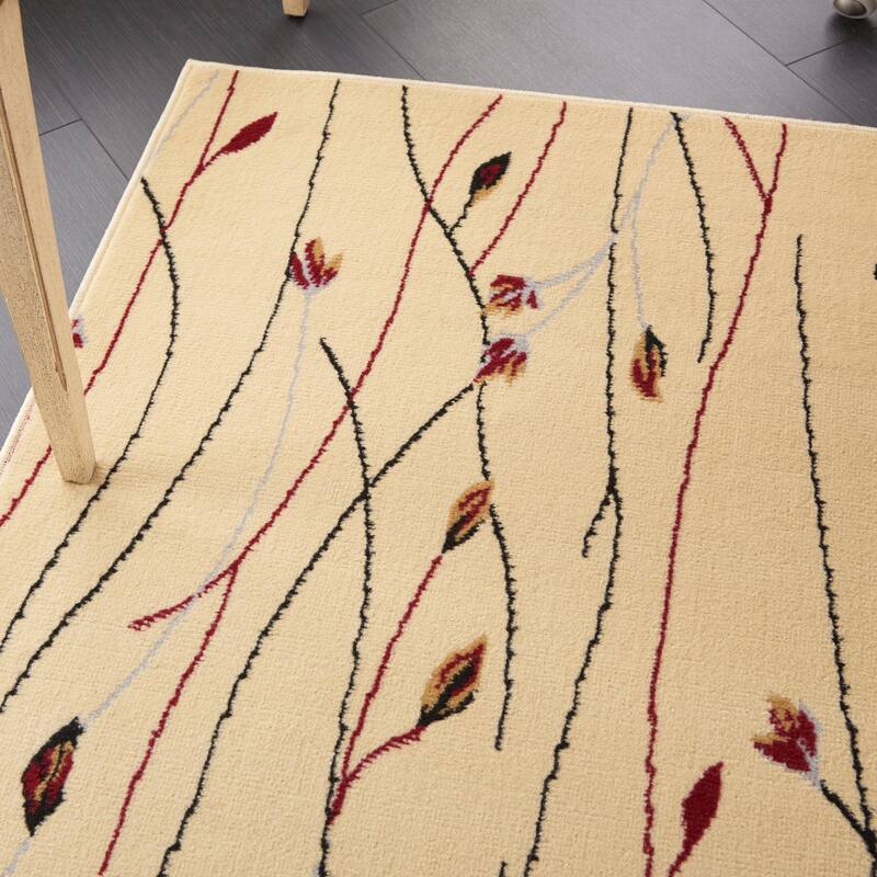 Nourison Grafix Floral Botanical Transitional Area Rug