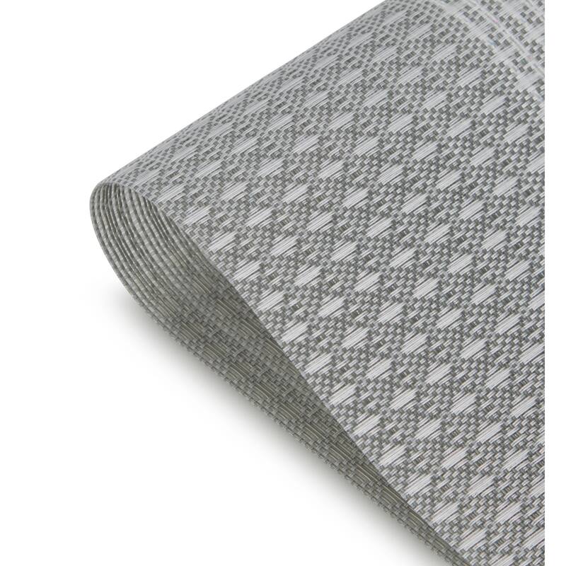 Dainty Home Milan Woven Vinyl Reversible Rectangular Placemat Set Of 6 - 12" x 18"