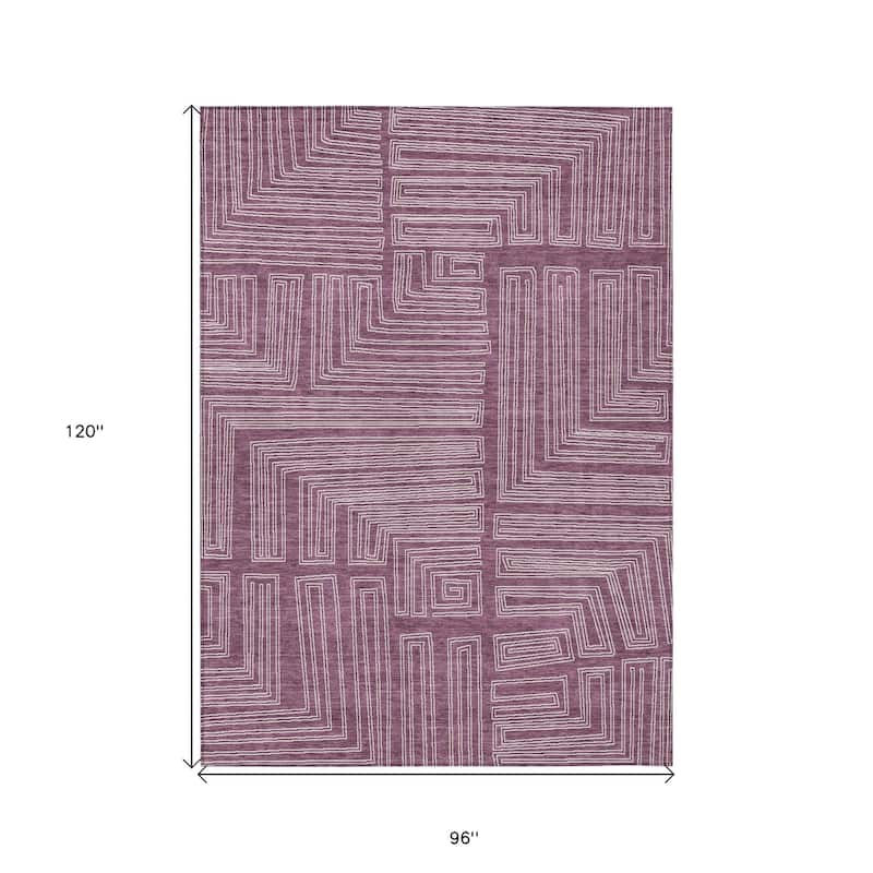 HomeRoots Geometric Transitional Rectangle Outdoor Rug