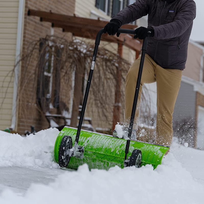 Earthwise 38-Inch Dual-Sided Pusher Snow Shovel
