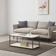 preview thumbnail 6 of 18, Caffoz Tall Center Table Coffee Table with Storage Shelf