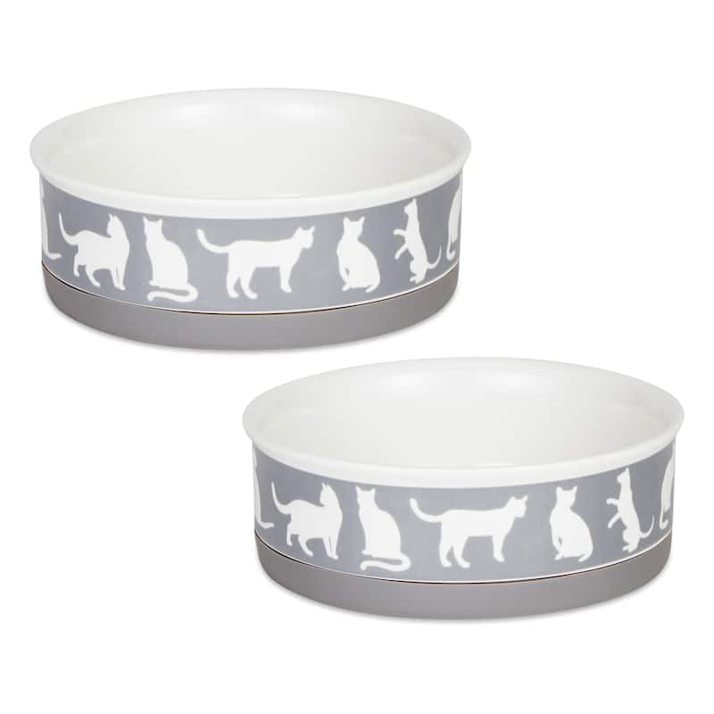Bone Dry Pet Bowl Cats Meow (Set of 2)