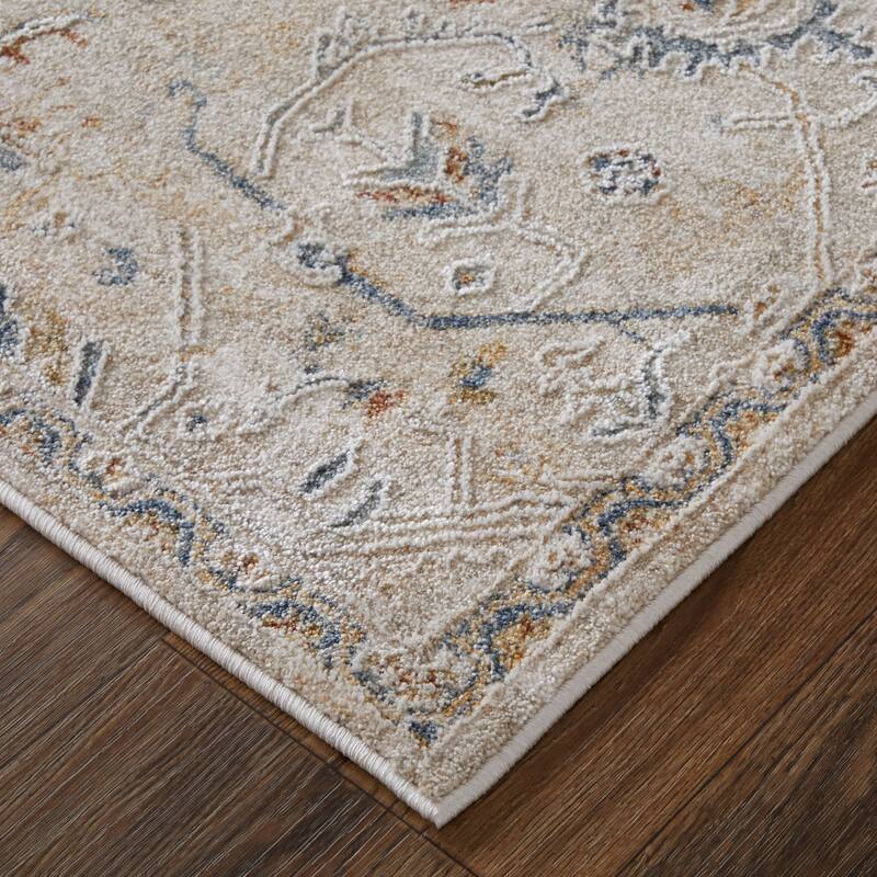 Grand Bazaar Hyannis Machine Made Distressed Transitional Area Rug
