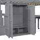 preview thumbnail 33 of 55, Space-Saving Loft Bed with Storage Stairs & Two Drawers, Wooden Full Bed Frmae wiht Shelves Wardrobe, Movable table & Side Desk