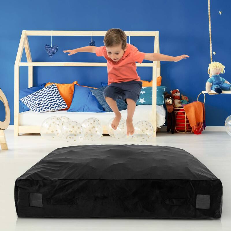 Costway 57" x 57" Crash Pad Sensory Mat with Foam Blocks & Washable - See Details