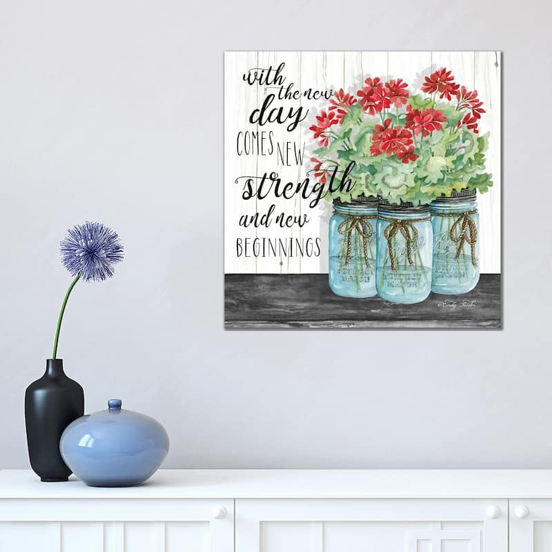 iCanvas "Blue Jars - New Beginnings" by Cindy Jacobs Canvas Print - 18x18x1.5
