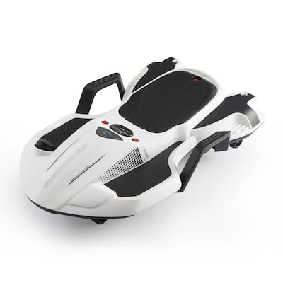 Electric Kids Racing Car with Lights and Music, 18V Battery Powered Ride-On Toy for Boys & Girls Ages 6+