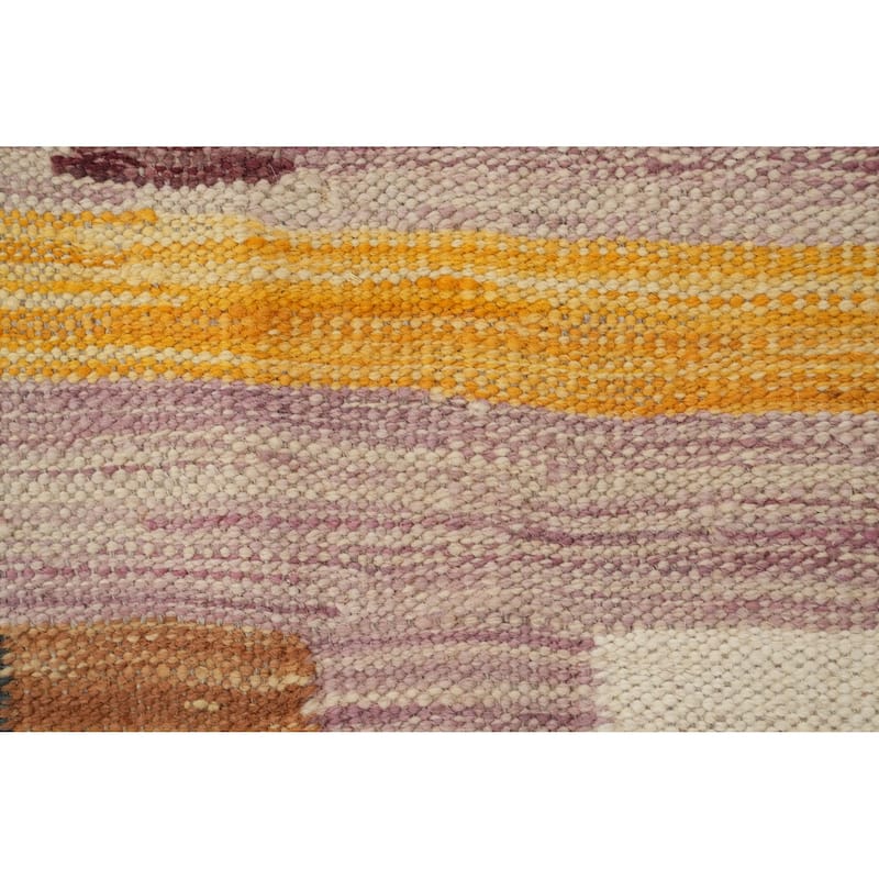 Hand Woven Oriental 100% Wool Carpet Southwestern Tribal Purples Kilim Area Rug - 6' 0'' X 3' 4''