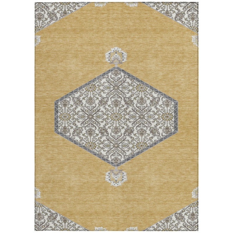 HomeRoots Oriental Traditional Rectangle Outdoor Rug
