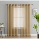 preview thumbnail 76 of 117, HLC.me 2 Piece Semi Sheer Voile Window Curtain Drapes Grommet Top Panels Bedroom, Living Room - Set of 2 panels 54 W x 95 L - Gold