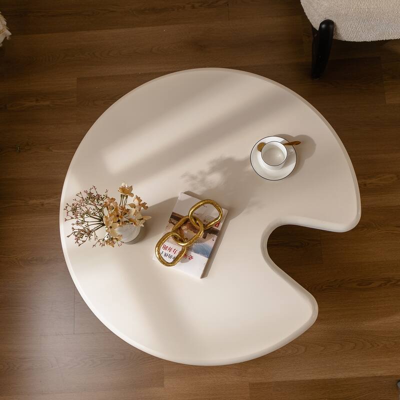2-Piece Set Modern Nesting Coffee Table Set Round Coffee Table with 1 Coffee Table and 1 Side Table, for Living Room