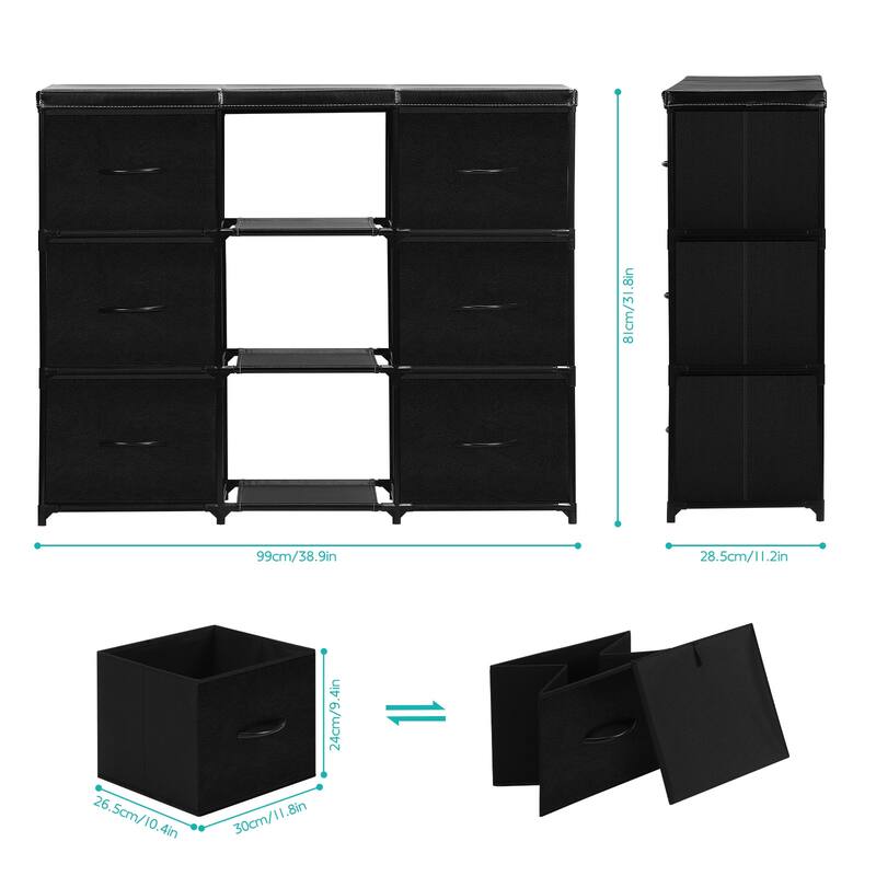 Dresser for Bedroom Dresser TV Stand with Storage Drawers, Small Fabric Dresser
