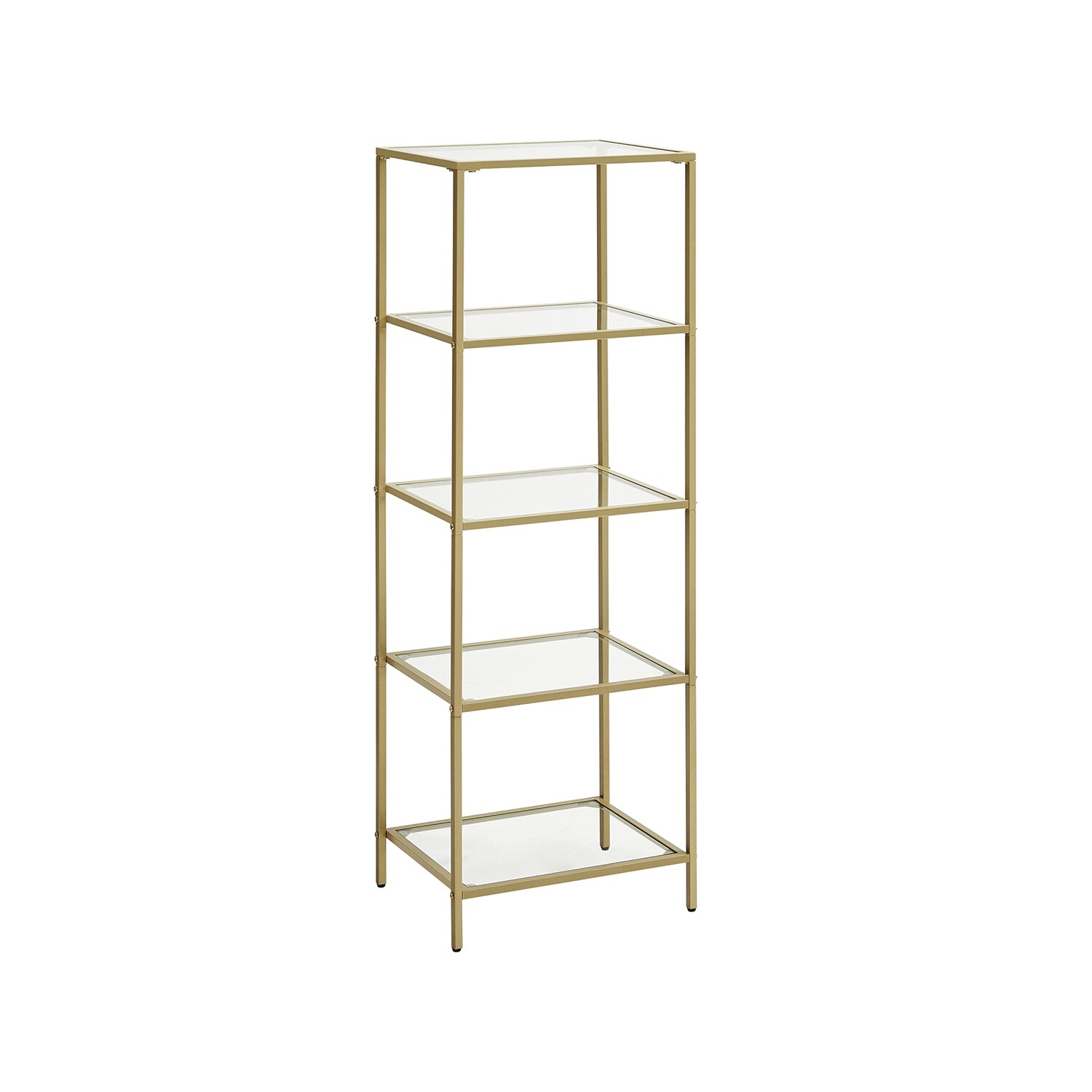 5 tier glass shelving unit discount