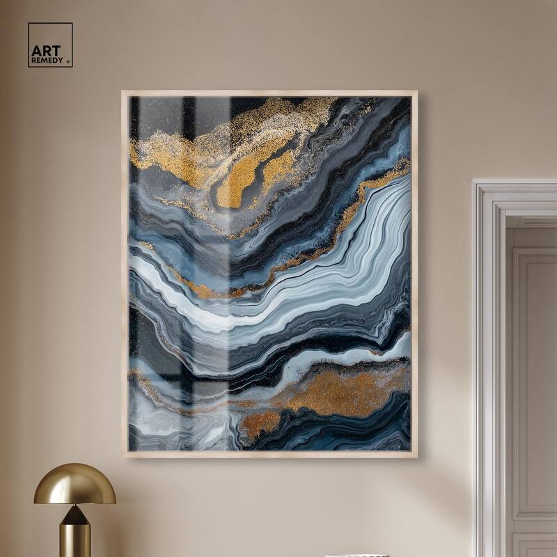 Acrylic Flow II Shadowbox by Art Remedy