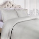 preview thumbnail 29 of 30, Superior Gyda 400-Thread Count Egyptian Cotton Duvet Cover Set Platinum - Full - Queen