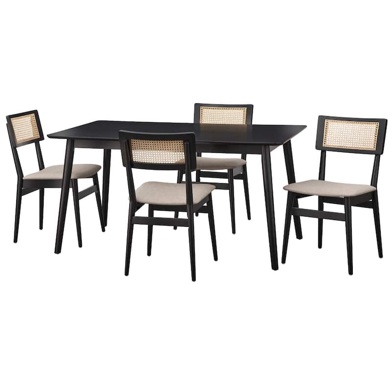 Lifestorey Whitney 5-piece Cane Dining Set