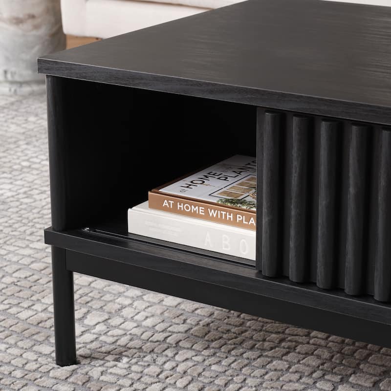 SAFAVIEH Lylia 2-Door Storage Coffee Table - 43.7 in. W x 21.5 in. D x 15.4 in. H