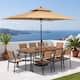 Option BrownTable&BrownChairs&TanUmbrella