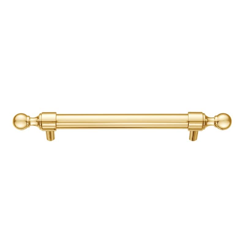 Utopia Alley Vaduz Pull Handle - Decorative Cabinet Drop Pull Handles for Cabinets, 3.75"/5" center to center - 5.0" 1 pack - Gold