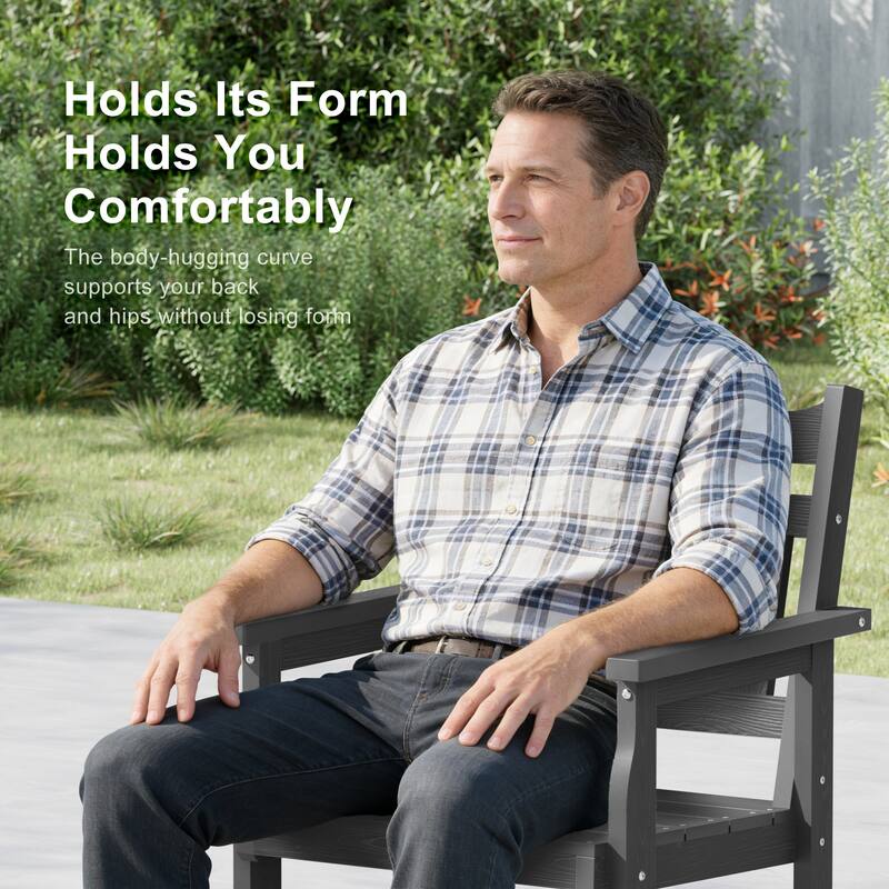 HIPS Outdoor Dining Set, Ergonomic Patio Chairs and Table(Set of 5)