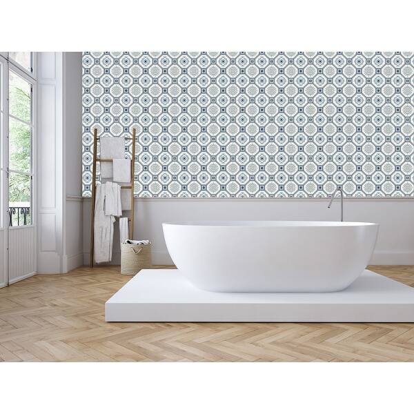 Shop Portuguese Ceramic Tile Removable Wallpaper 10 Ft H X 24 Inch W Overstock 31708854
