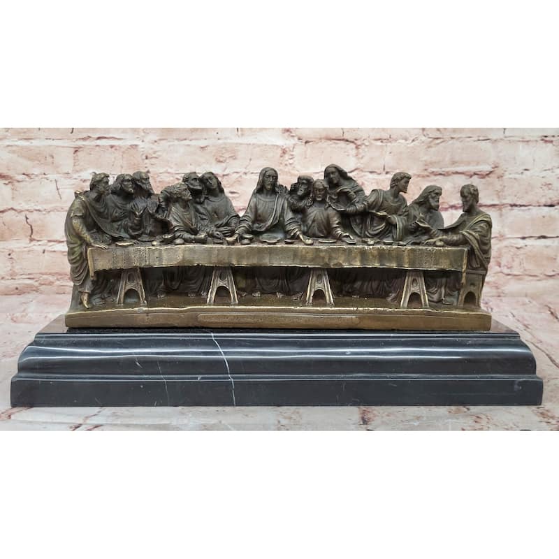 The Last Supper By Leonardo Da Vinci Bronze Sculpture Art Jesus Christ Christian Decor