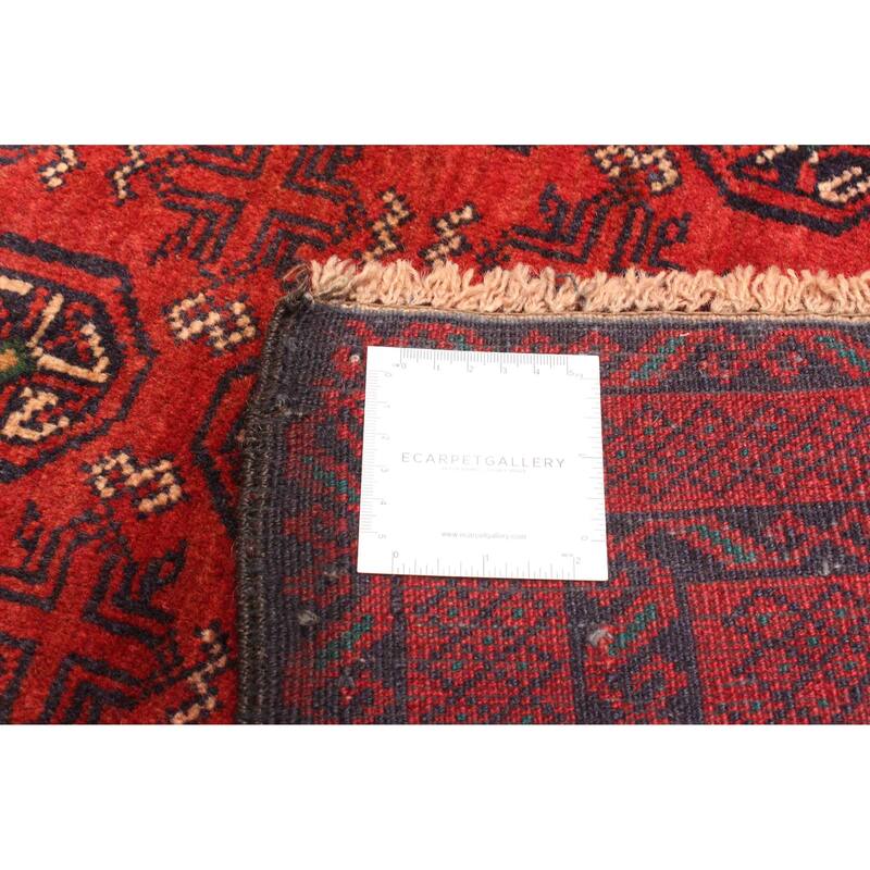 ECARPETGALLERY Hand-knotted Teimani Dark Red Wool Rug - 3'5 x 5'9