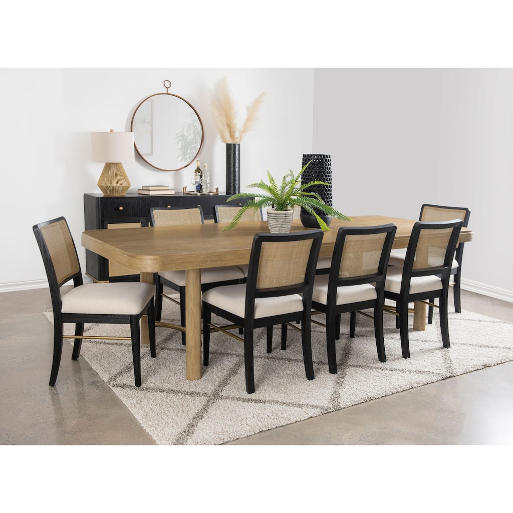 Arini Extension Leaf Dining Table Set Black
