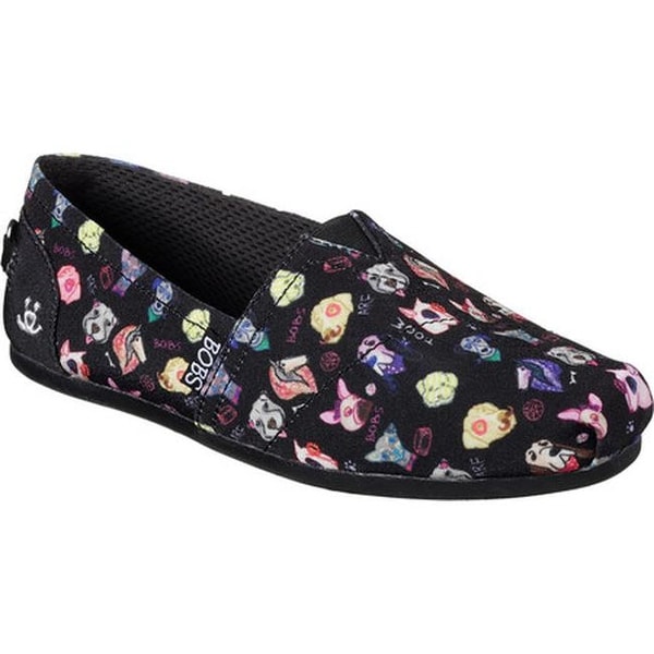 Skechers Women's BOBS Plush Posh Pup Alpargata Black