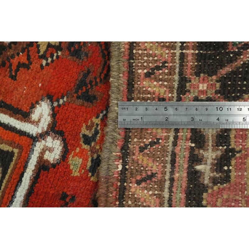 Hand Knotted Oriental 100% Wool Carpet Traditional Medallion Oranges & Rust Heriz Area Rug - 11' 3'' X 8' 4''