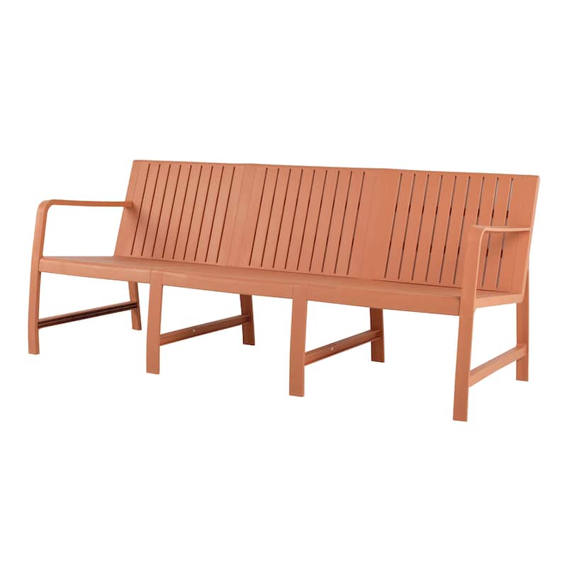 1-Piece Indoor/Outdoor Furniture 3-Seater Sofa Waterproof PP Material - Easy Assembly Patio Conversation Set