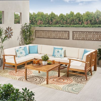 Perla Outdoor 9-piece Sectional Sofa Set by Christopher Knight Home