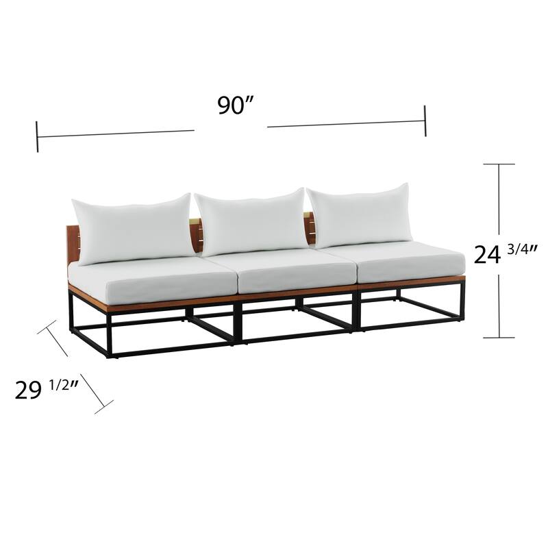 SEI Furniture Taradale Outdoor Modular Patio Sofa Set with Coffee Table and Deep Seating