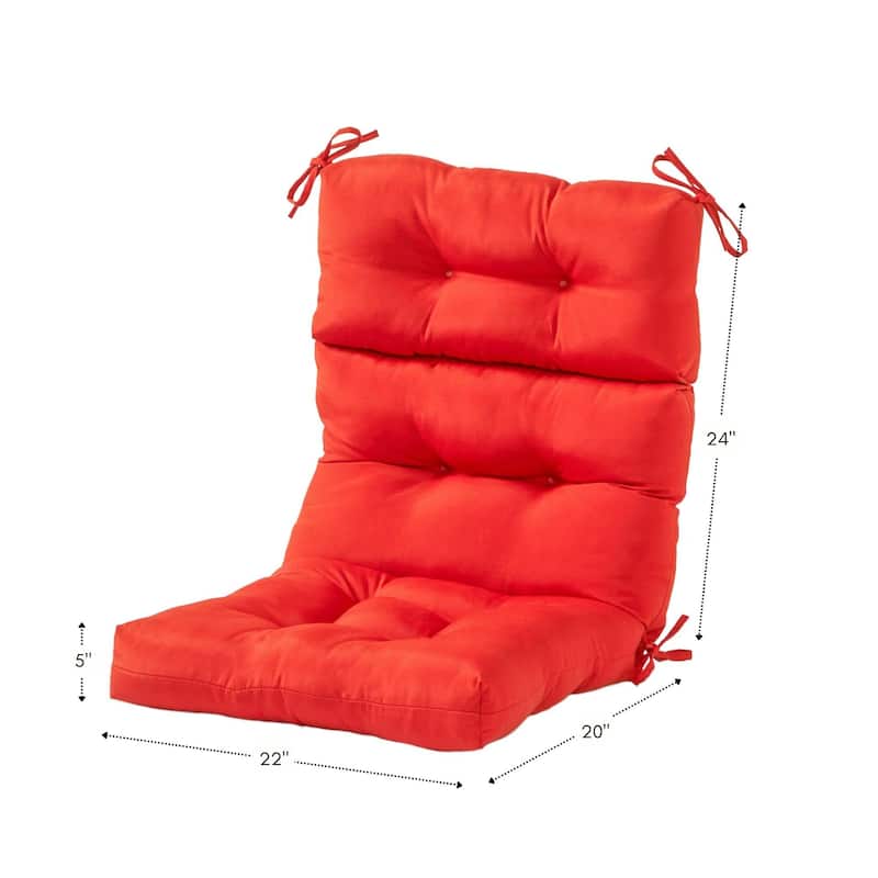 44-in x 22-in Solid Color Outdoor High-back Chair Cushions (Set of 2) (Cushions Only)
