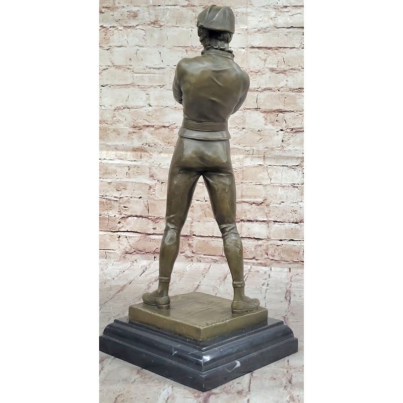 Vintage Style Bronze Harlequin Jester Sculpture Statue Figure By René De Saint-Marceaux
