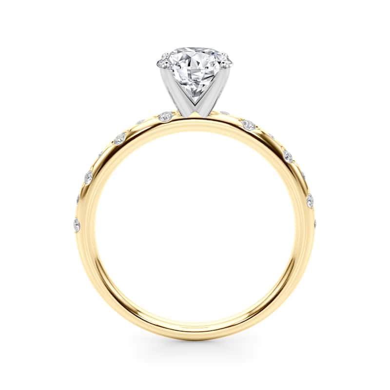 Auriya 14k Yellow Gold Lab Grown Round Diamond Engagement Ring 0.50 to 5.00 ct. tw. (F-G VS)