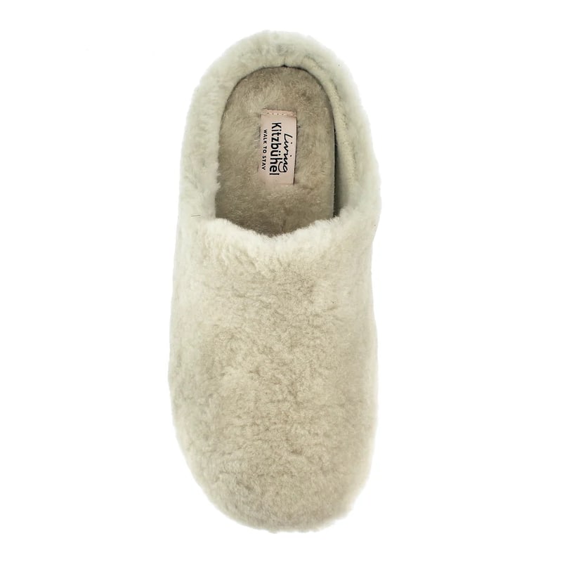 Living Kitzbuehel Women's Vienna Lambswool Slipper - Unbleached - 38